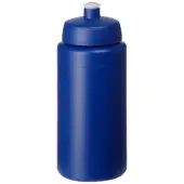 Bidon Baseline® Plus o pojemności 500 ml ze sportowym wieczkiem i uchwytem kolor niebieski