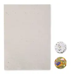 Arkusz A4 z nasionami kwiatów - ASIDI - kolor biały