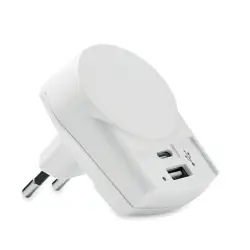 Ładowarka Euro USB (AC) kolor biały